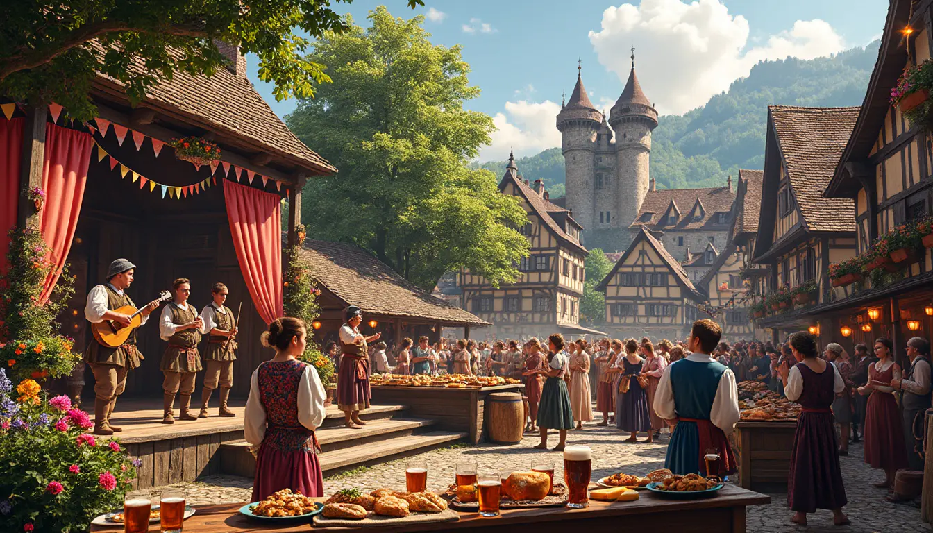 découvrez andlau, une célébration unique mêlant musique médiévale envoûtante et délices culinaires raffinés. plongez dans une expérience sensorielle inoubliable au cœur d'une ambiance festive et authentique.