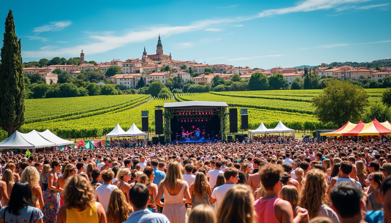 découvrez le festival ma vigne en musique dans la charmante ville de narbonne, un nouvel événement vibrant qui succède à son succès à saint-marcel-sur-aude. plongez dans une expérience unique alliant musique et gastronomie locale, et laissez-vous emporter par l'atmosphère festive de ce rendez-vous incontournable pour les amoureux des arts et de la culture.