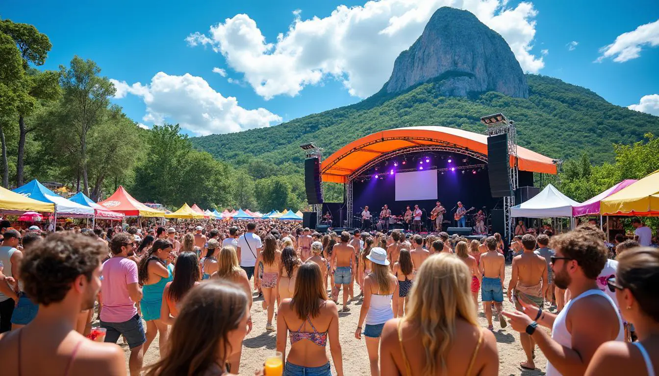 vivez un festival unique alliant musique et humour à seulement 40 minutes de marseille, dans le cadre exceptionnel de la montagne sainte-victoire. ambiance festive et souvenirs garantis !