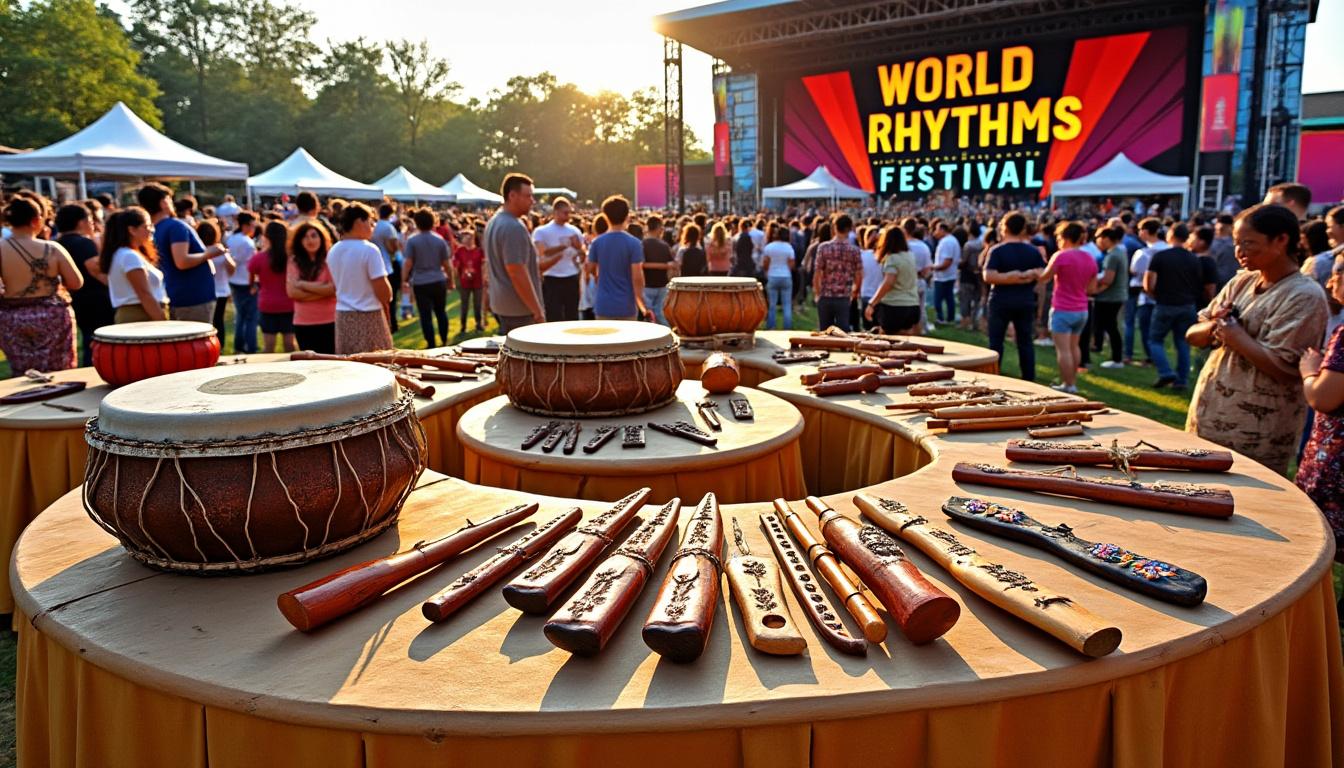 découvrez en images des instruments rares et originaux présentés lors du festival musique en tribunes à pesmes. une immersion musicale et visuelle unique à ne pas manquer.