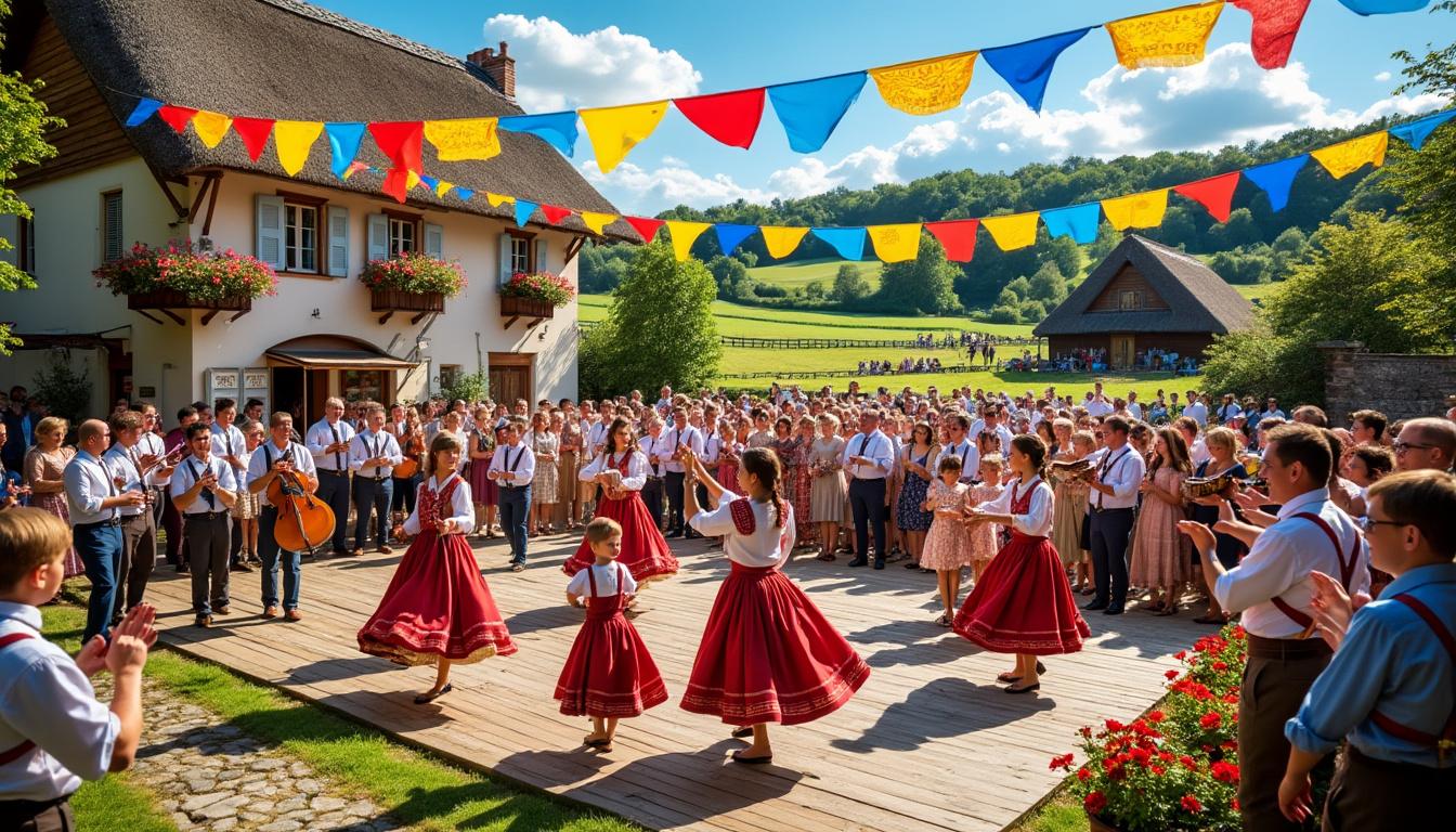 découvrez le festival d'issy-l’évêque, un événement vibrant mettant à l'honneur les musiques et danses traditionnelles, avec la participation active des parents d’élèves pour une ambiance conviviale et authentique.